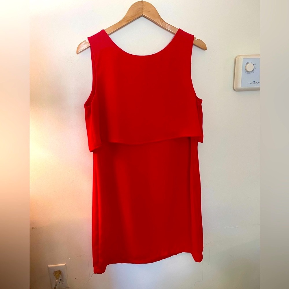 H&M Red Tiered Shift Dress